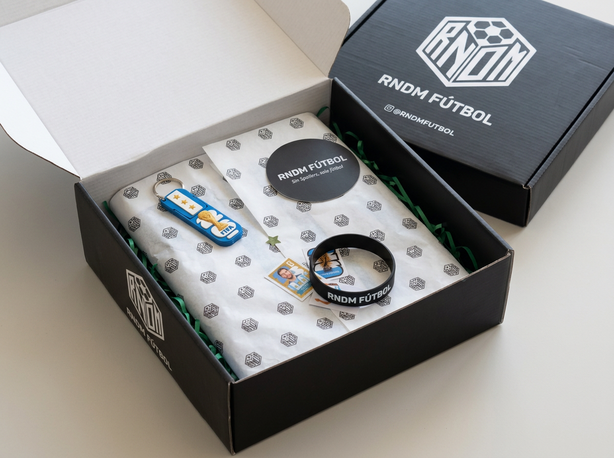 Caja sorpresa RNDM Fútbol con camiseta, taza y llavero